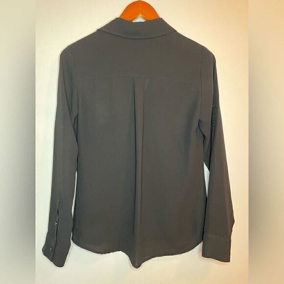 Express Black Portofino shirt with Jeweled collar Size XS - Picture 2 of 10